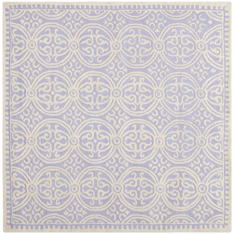 Cambridge Hand Tufted Wool Geometric Rug, Square 4'