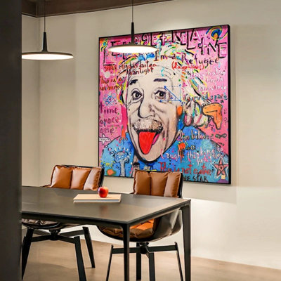 Square Einstein Themed Painting