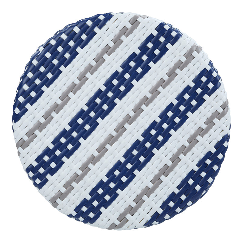 Tabouret de bar Arduino, 26", Blanc / Gris / Bleu marine