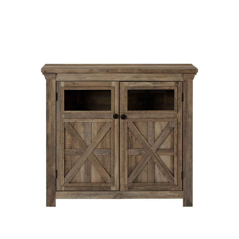 Grand buffet à 2 portes avec buffet de salle à manger. Gris délavé, avec un grand espace de rangement et une armoire à matériaux pour le décor du vestibule - option de style rétro