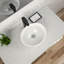 Lavabo de salle de bain ovale en céramique 16 po x l 12 po