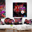 Tigre et femme visages colorés - coussin abstrait imprimé-29516072-29516076