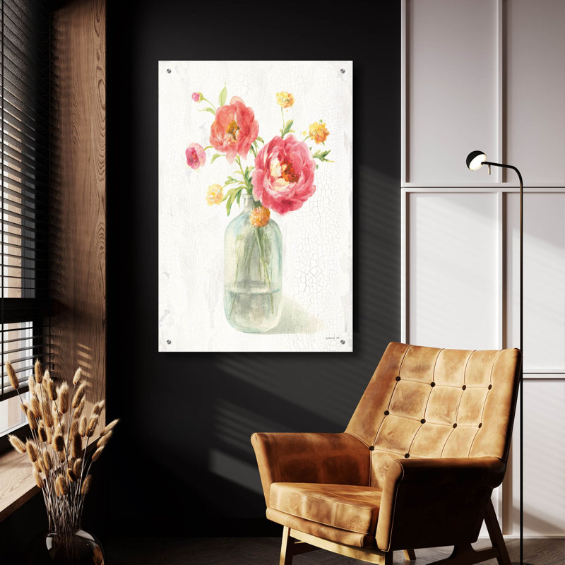  'Full Bloom 8' by Danhui Nai Acrylic Glass Wall Art, 16" x 24", H 36 po x l 24 po