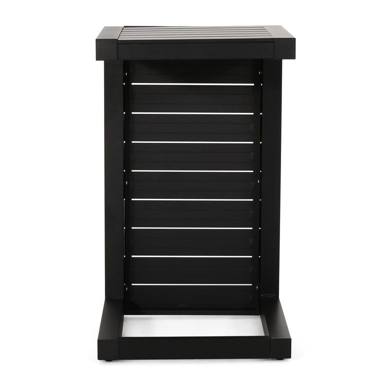 Table d'appoint avec structure en aluminium, teinte noir mat en