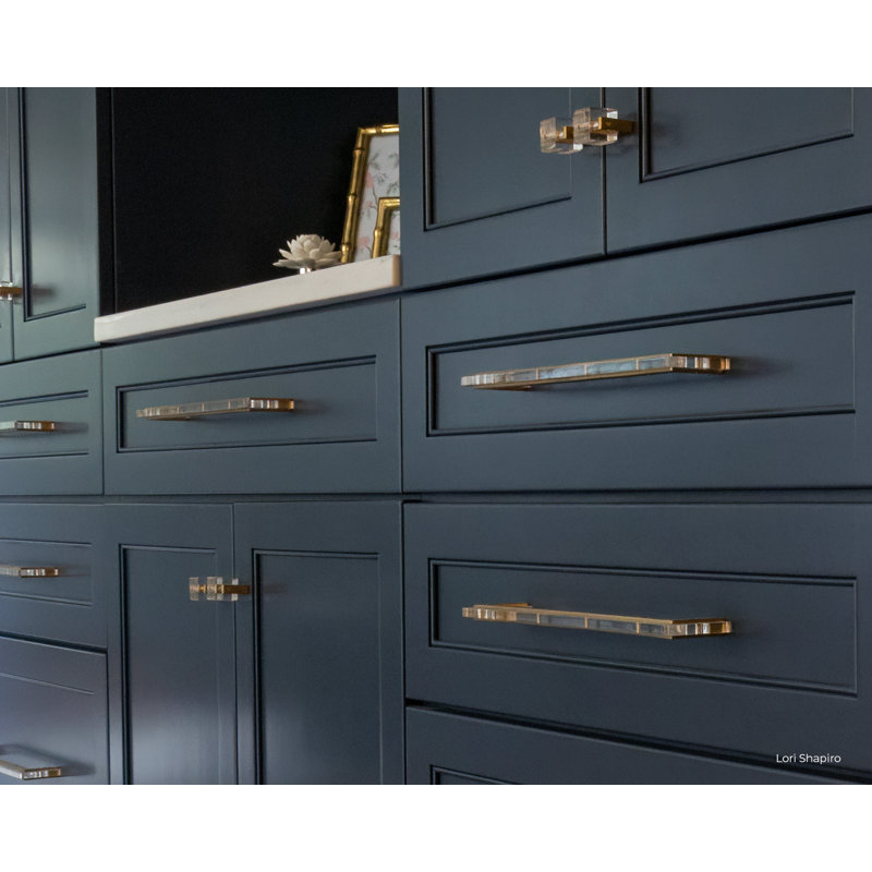Transparency Bar / Handle Pull, Satin Brass