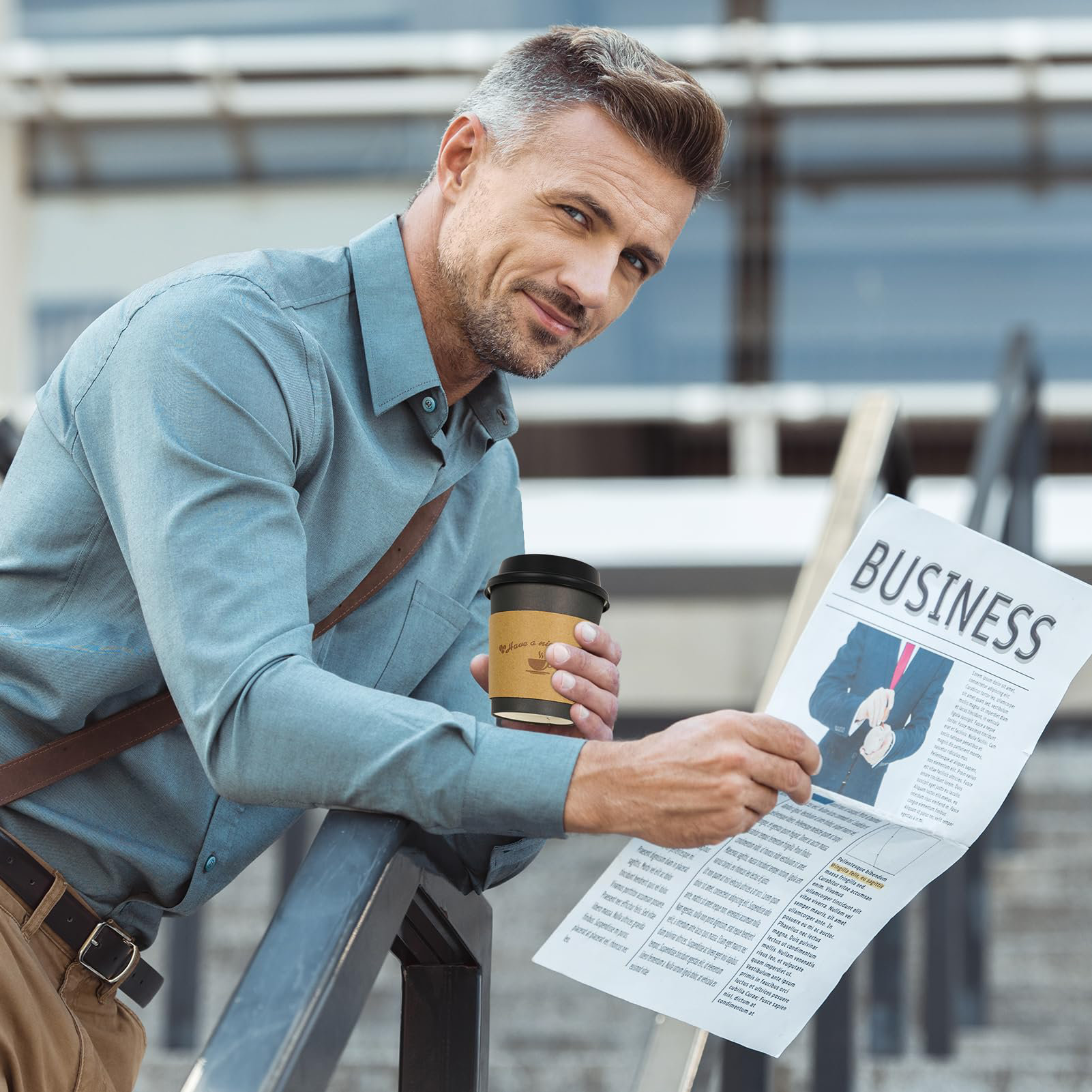 HUDSON & ASHTON LLC 10 Oz Disposable Paper Coffee Cups With Lid, Sleeve ...