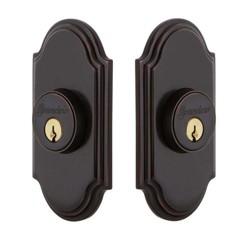 Arc Double Cylinder Deadbolt, 2.375", Timeless Bronze