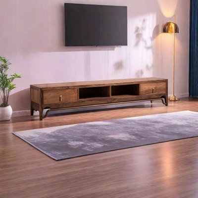 Black walnut new Chinese TV cabinet
