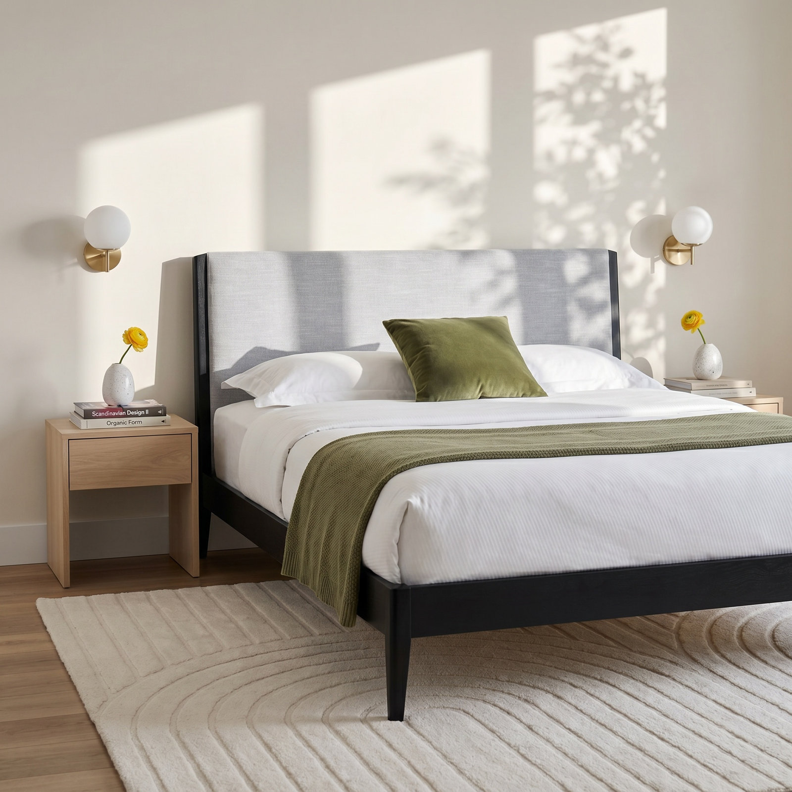 Javi Platform Bed, Queen, Black