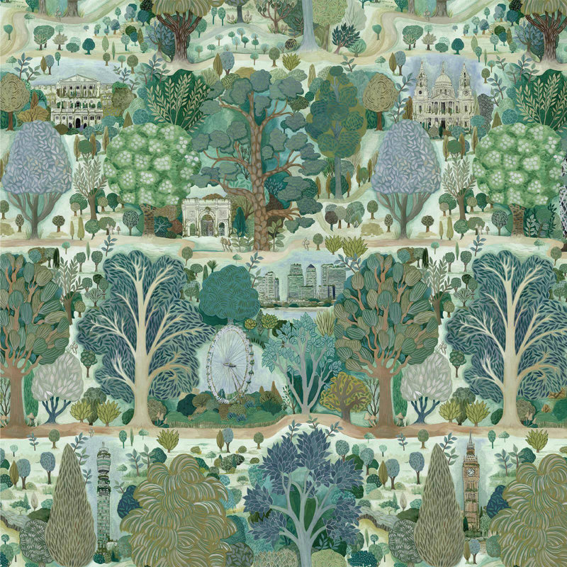 UTOPIA Wallpaper - Spring 9'10" - full height wallpaper