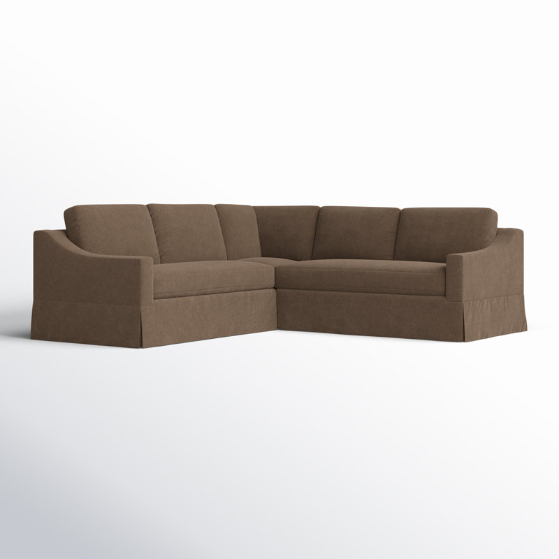 Cranbrook 3 - Piece Slipcovered Sectional, Classic Bleach White Twill