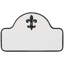 Fleur de Lis 1-Line Wall Address Plaque-1868396253