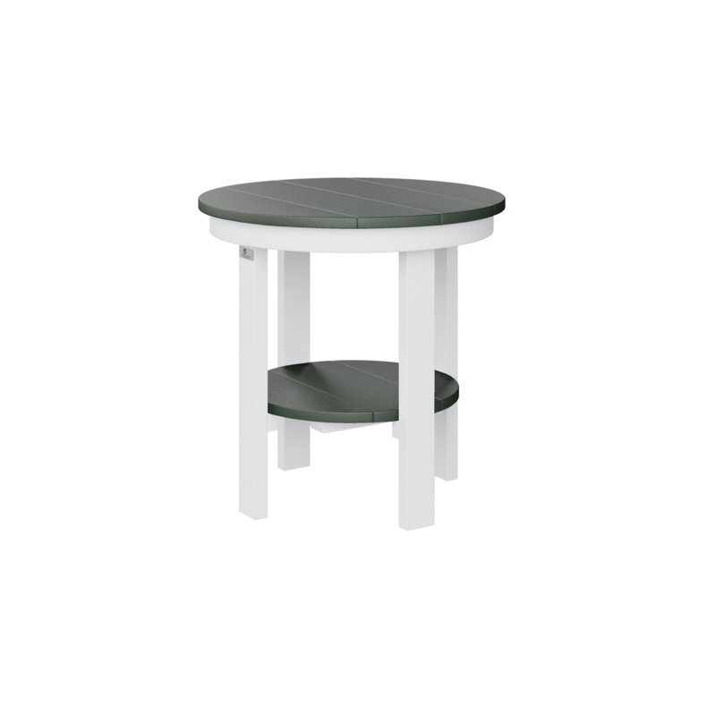  Table de salle à manger régulière avec plateau bleu et base blanche, H 21 po x l 21,5 po x P 21,5 po, Bleu Aruba