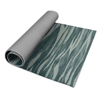 Tapis abstrait vert intérieur et extérieur Abstract