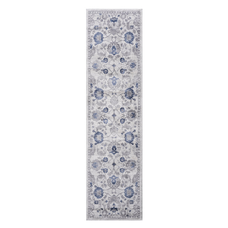 Tapis bleu clair / argenté Stain