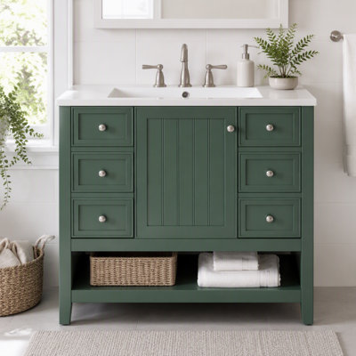 Meuble-lavabo 36 po avec lavabo et rangement polyvalent