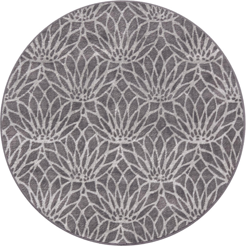 Glitzy Geometric Indoor Rug, Round 3'1"