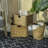 Traditional Assorted Hand-Woven Hyacinth/Iron Baskets (Set of 10)-98403669
