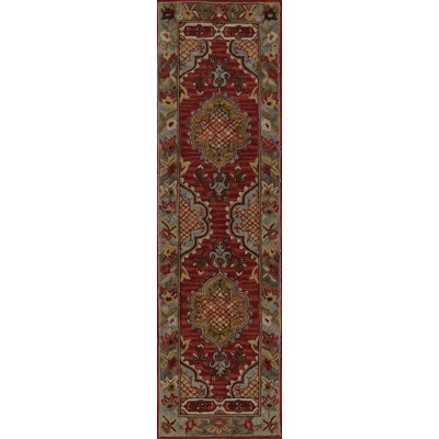 Momeni Tangier Traditional Medallion Red Area Rug