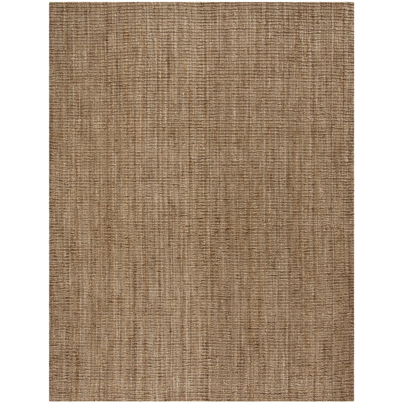 Alda Jute Natural / Gray Area Rug, Rectangle 8' x 10'