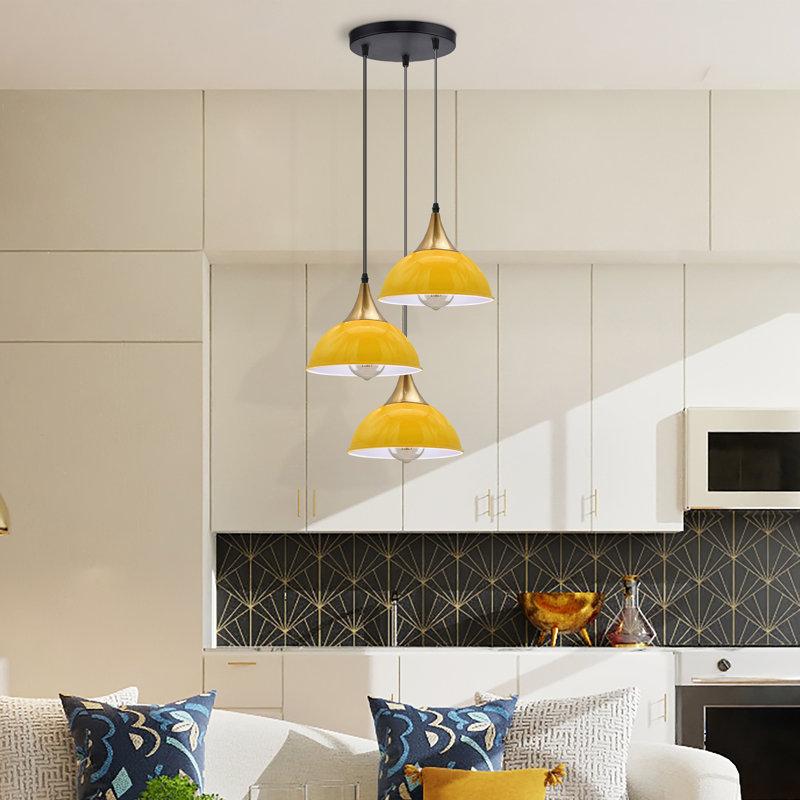 Wingert 3 - Light Cluster Pendant, Yellow