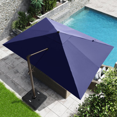 Parasol en porte-à-faux de patio 10 x 13 pi avec base lestée
