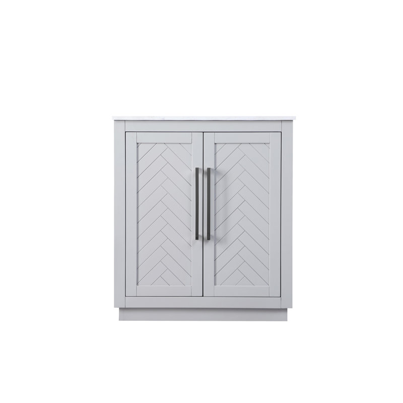 Meuble-lavabo simple 30 po, Gris