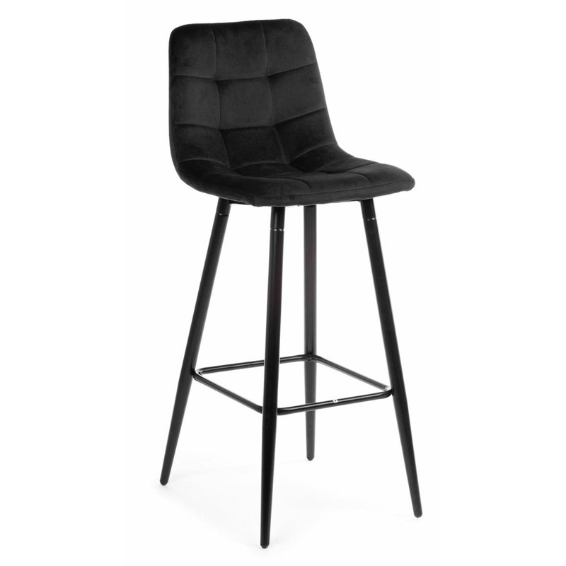 Holtzman Upholstered Velvet Adjustable Height Bar Stool with Solid Wood Frame