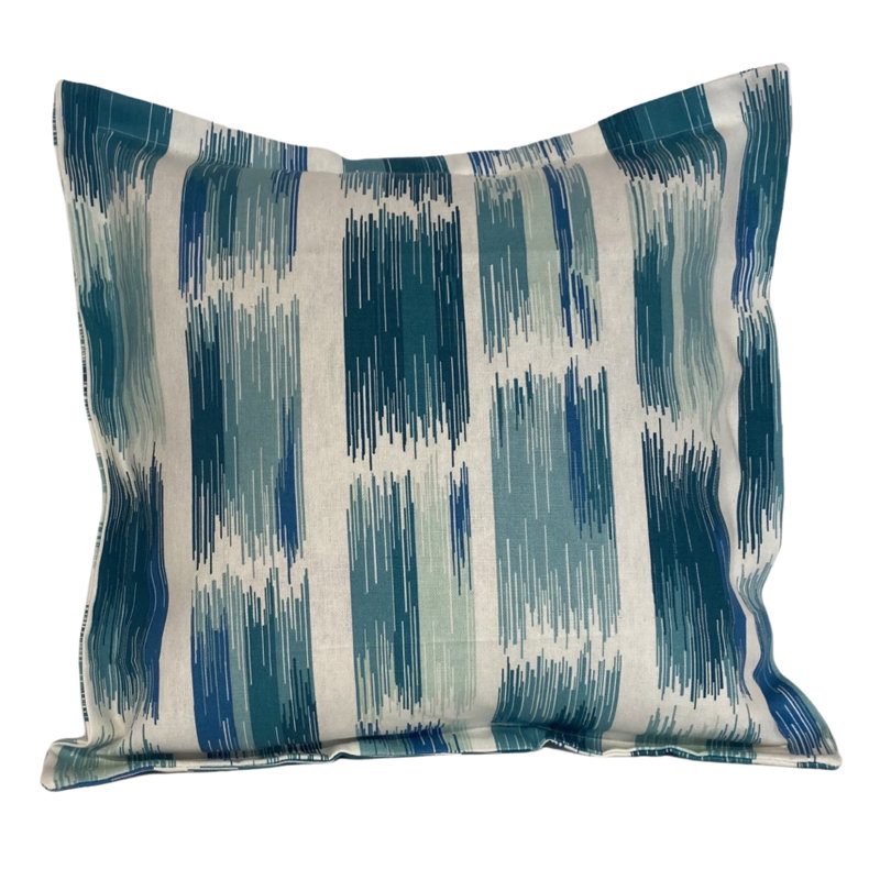 Striped Cotton Blend Reversible Pillow Cover