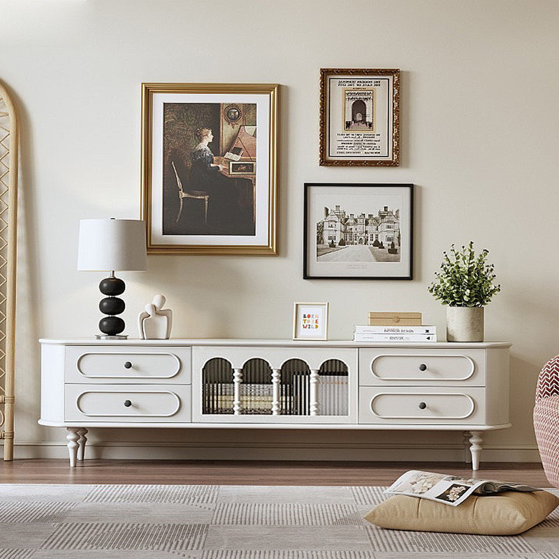 Meuble télé style français French Cream, 86.61"