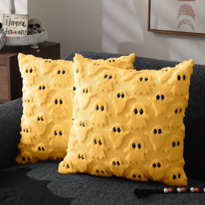 Housses de coussin d'Halloween 30 x 50 cm (2 pièces) Beige fantôme Décoration d'Halloween