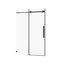 Porte de douche coulissante sans cadre l 44 à 48 po x H 72 po, verre trempé 1/4 po, noir mat