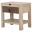 Table de chevet à tiroir en manguier vieilli avec finition naturelle pour chambre à coucher et rangement de chevet