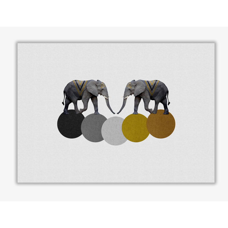 Tribal Elephants - Print, No Frame, 30 cm H x 42 cm W x 1 cm D