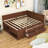 Wood Daybed with Pull-Out Drawers and Shelves-1014668553-1014668554