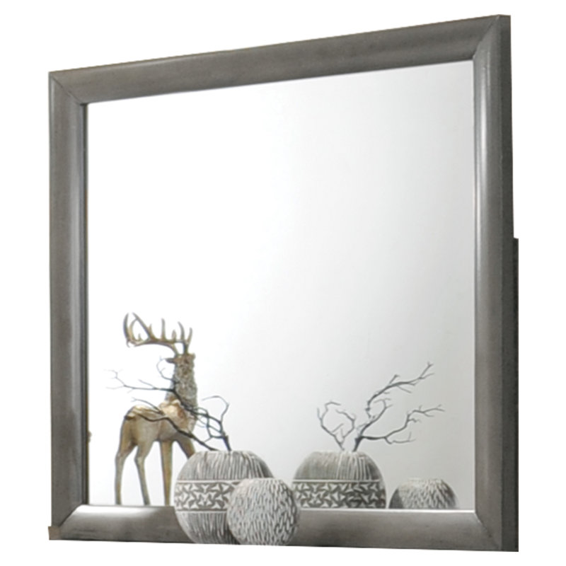 Commode à miroir Malaika, Chêne gris