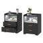 2 Drawer Bedside Table with Charging Station and Human Sensor Light-1263879218