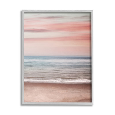 «Ba-073», reproduction encadrée de «Pastel Shore Sunset on Canvas» par Lil 'Rue