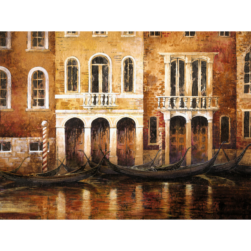 Canal de Venise - reproduction sur toile tendue, H 18 po x l 24 po