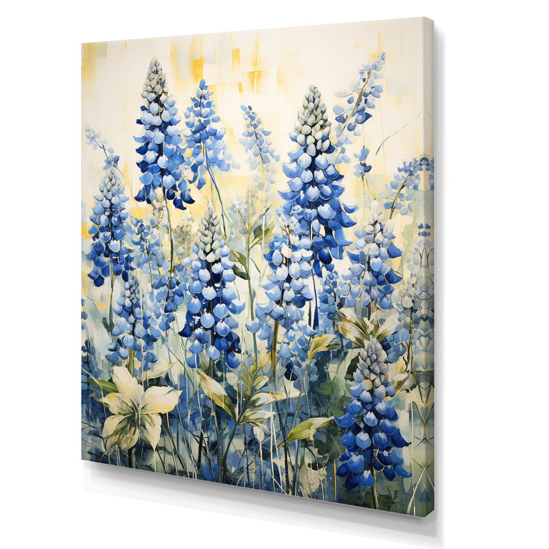 «Blue Bonnets Tranquility IV» sur toile, H 20 po x l 12 po x P 1 po