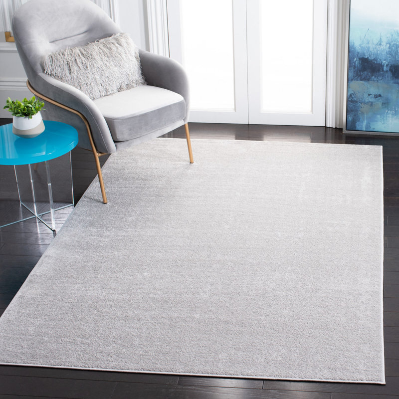Tapis de couleur unie antidérapant Briadhea-Lyn, Rectangle 8 pi x 10 pi