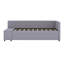 Lit plateforme simple tapissier en forme de L avec rangement et tiroirs-2044329791