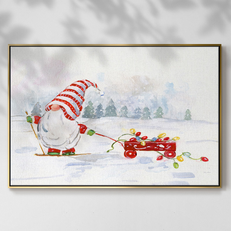 Gnome d'hiver II, H 27 po x l 41 po x P 2 po, Or