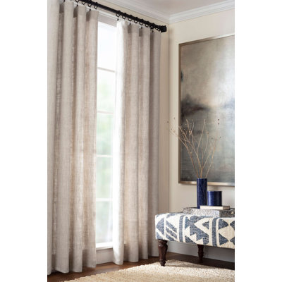Stone Washed Linen Curtain Panel