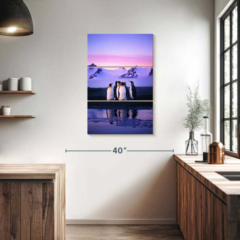 Brampt Huddled Penguins, 38" H x 24" W