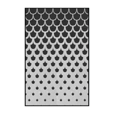 Tapis décoratif à motifs noir/gris Jahn