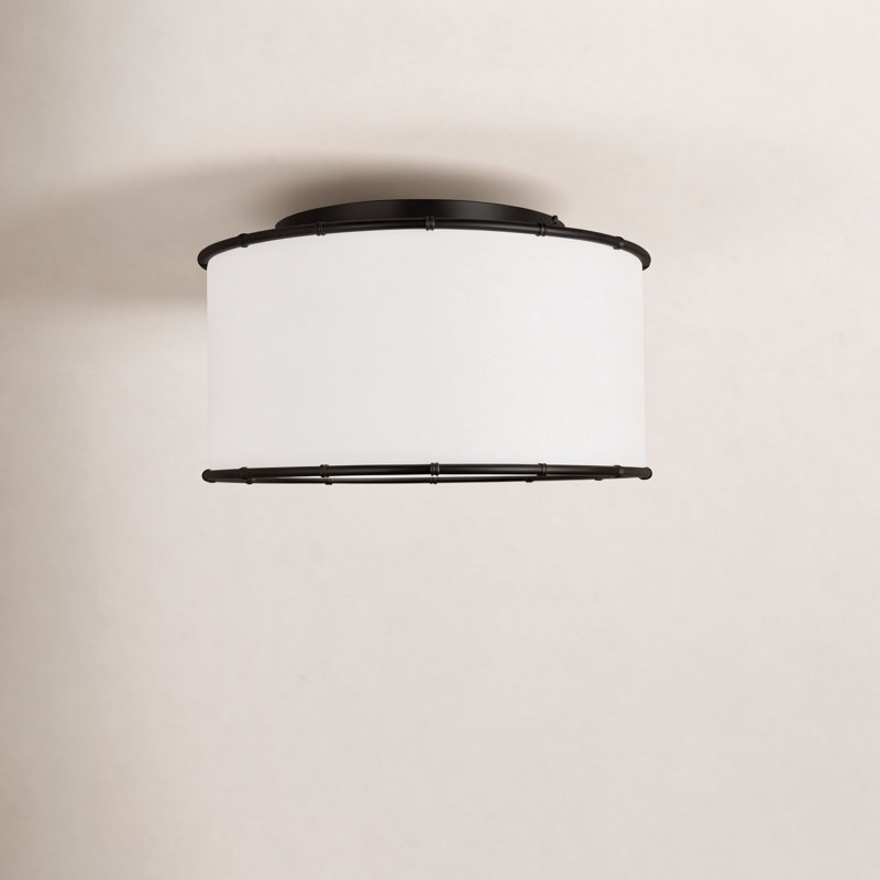 Aldric Medium Flush Mount, Aged Iron