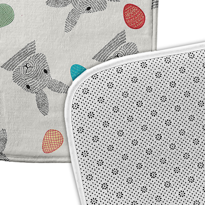 Tapis de bain Brieya, L 21 po x L 34 po, Blanc