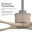 Ventilateur de plafond standard à 4 pales en bois massif avec fixation à distance vers le bas à 6 vitesses-1456349459-1456349463