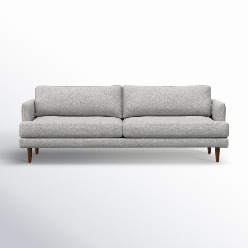 Livingston Mid-Century Modern 90-Inch Mist Grey Fabric Sofa